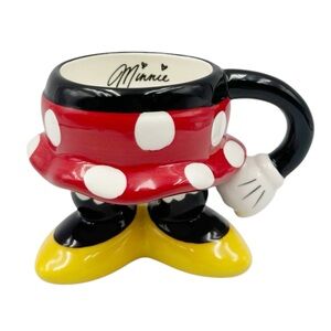 Disney Parks | Minnie Mouse Red Polka Dot Skirt Bottom Yellow Shoes Ceramic Mug